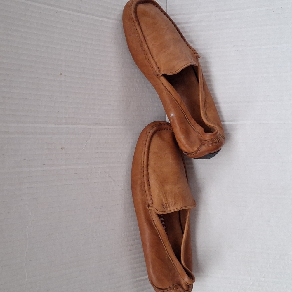 Prada Loafers Shoes Brown Tan leather Driver Loafer Leather 36 Women 6 - Picture 4 of 7